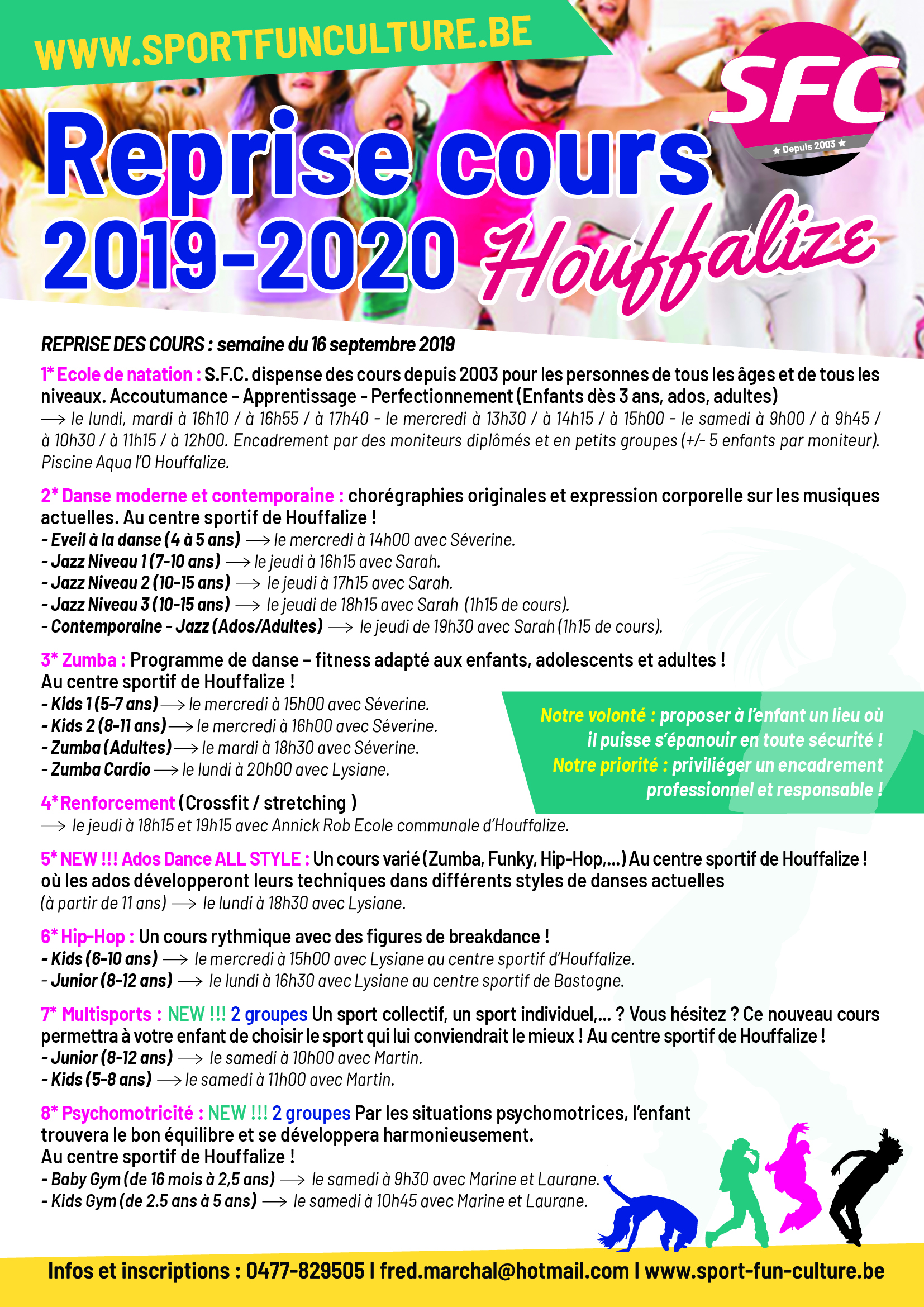 SFC Houffalize Horaire 2019-2020