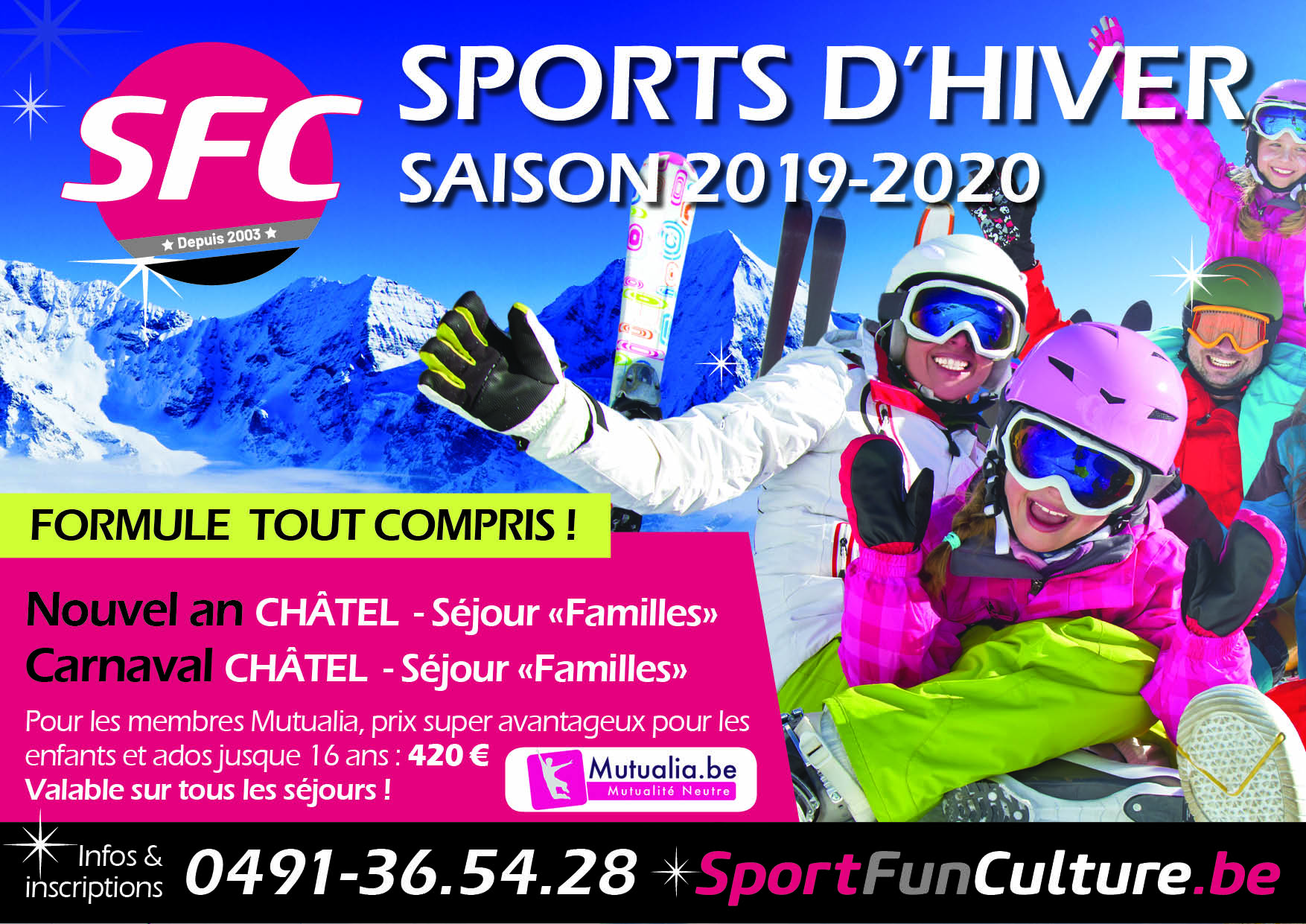 Ski 2020: Séjours Familles